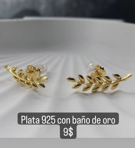 Zarcillos De Plata 925. Plata Ley Turca. Baño De Oro.