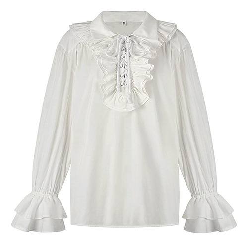 Victoria Ruffled Gothic Steampunk Long Sleeve Shirt