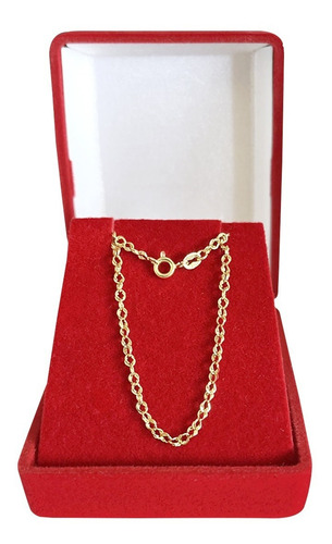 Pulseira Feminina De Ouro 18k Elo Trabalhado Meia Corda Comprimento 19 Cm Cor Amarelo