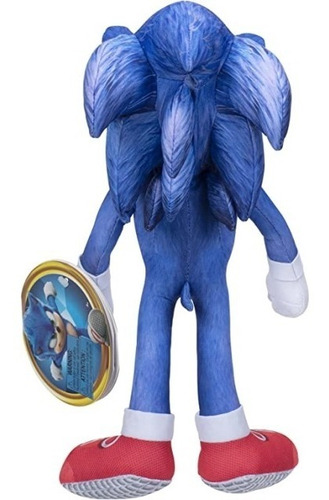 Imagen 3 de 5 de Sonic 2 Peluche 35 Cm 5 Frases En Ingles Original Erizo Azul