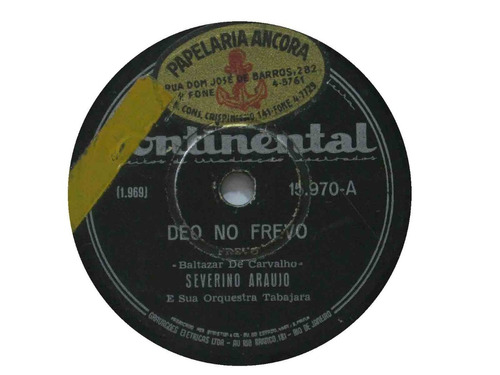 78 Rpm Severino Araujo Deo No Frevo + O Tocador Quer Dançar