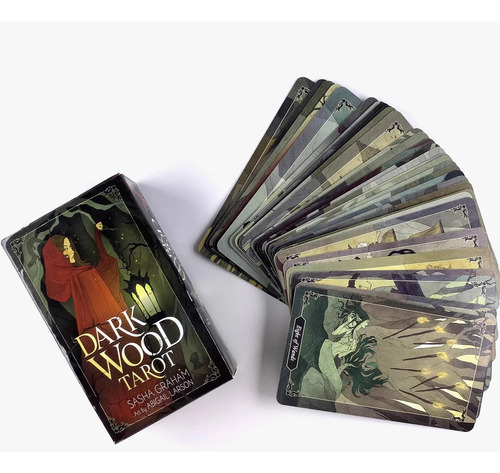 Cartas De Tarô De Madeira Escura Um Baralho Inglês Visions O