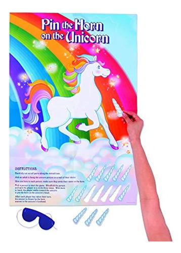 Juego De Fiestas Para Niños 'poner El Cuerno En El Unicornio