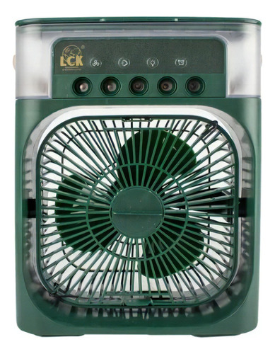 Mini Climatizador De Ar Com Reservatorio Para Agua E Gelo Cor Verde-escuro 110V/220V