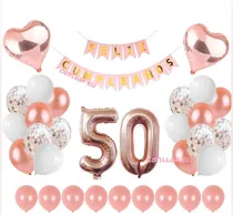 Comprar Combo Feliz Cumple Banderin Globos Confeti 1 Metro
