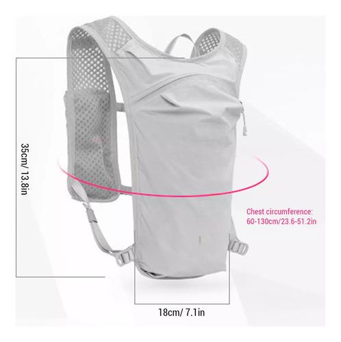 S K Chaleco Running Hydion De 5 Litros Con Bolsa De Agua De