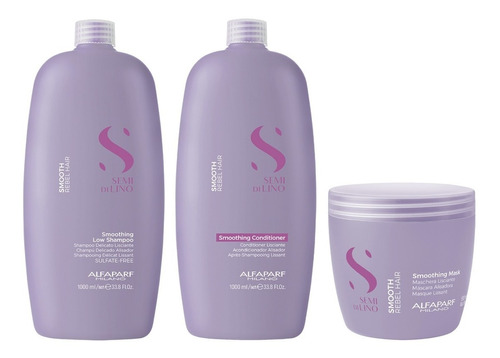 Alfaparf Smooth Shampoo + Acondicionador + Mascara Grande
