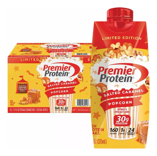 Premier Portein Salted Caramen Popcorn 15 Pack Envio Gratis