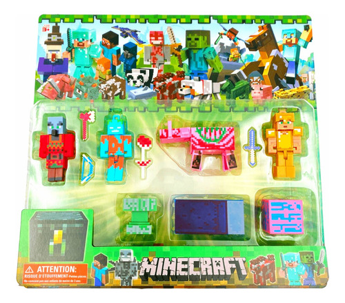 Minecraft Coleccion Set Juguetes Muñecos Fichas Accesorios