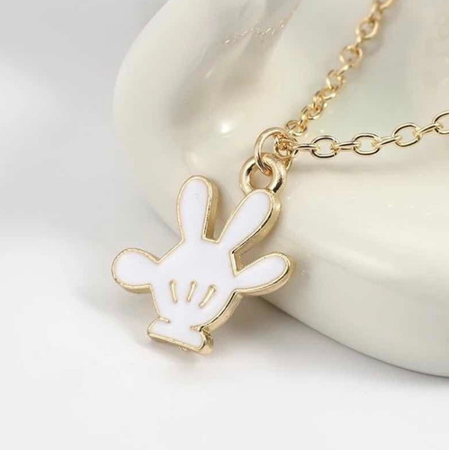 Conjunto Collar Y Aros Colgantes Mickey.