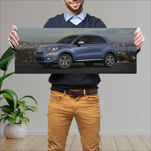 Cuadro 30x80cm Auto 2018 Fiat 500x Blue Sky Edit 152