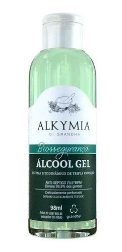 Álcool Em Gel Anti-séptico Grandha Biossegurança 98ml Fragrância Melaleuca, Cravo Folha E Eucalipto Globulus