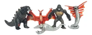 Paquete Fuguras Juguetes Godzilla Vs King Kong Monstruos