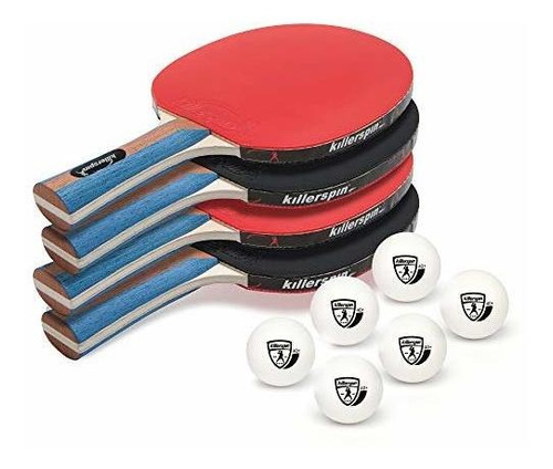 Raquetas De Tenis De Mesa Con 4 Paletas De Ping Pong Con Gom