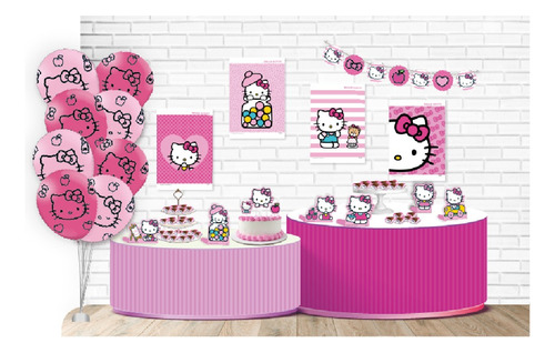 Kit Festa Hello Kitty - Decoração De Aniversário