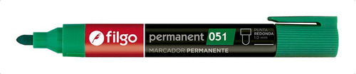 Marcador Permanente Filgo Punta Redonda X12 Elegí El Color Color Verde