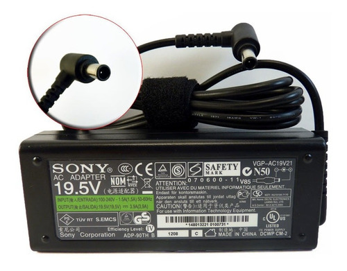 Cargador Original Sony 19.5v/3.9a/76w/6.5x4.4mm