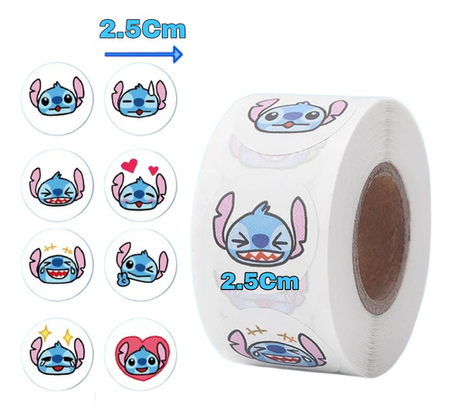 Stitch 500 Calcamonias/ Estampas Carita Stitch Disney 