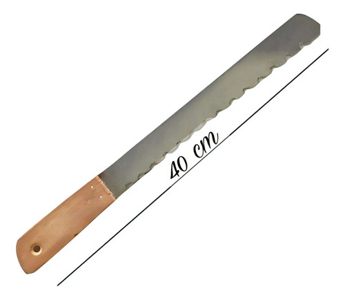 Cuchillo Dentado J.j 40cm - Cotillón Waf Color Madera