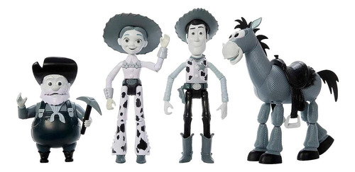 Set Muñecos Rodeo Woody Jessie Tiro Al Blanco Pete Toy Story