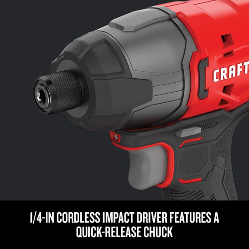 Taladro Inalámbrico Craftsman V20 Max Kit Combinado Cmck200c Negro/rojo Frecuencia