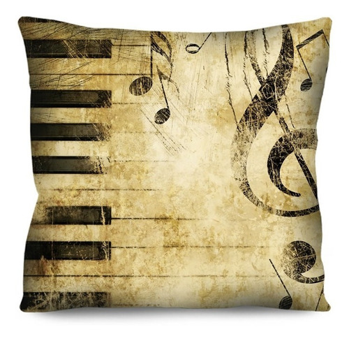 Imagem 4 de 6 de Kit 3 Almofada Guitarra Vinil Nota Musical 42x42 A Escolher