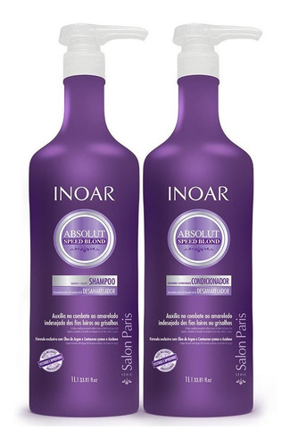 Inoar Speed Blond Shampoo + Condicionador Litro