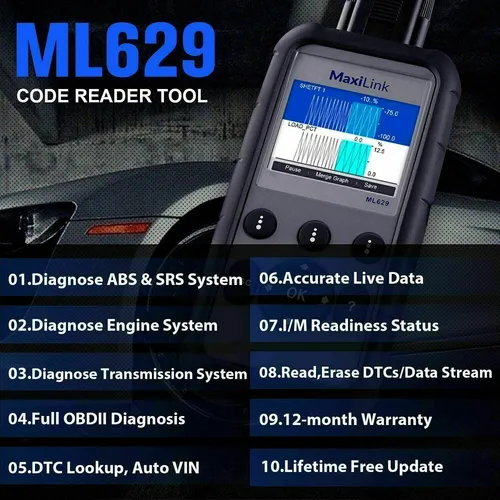 Lector Y Programador Automotriz Autel Maxilink Ml629 Obd2