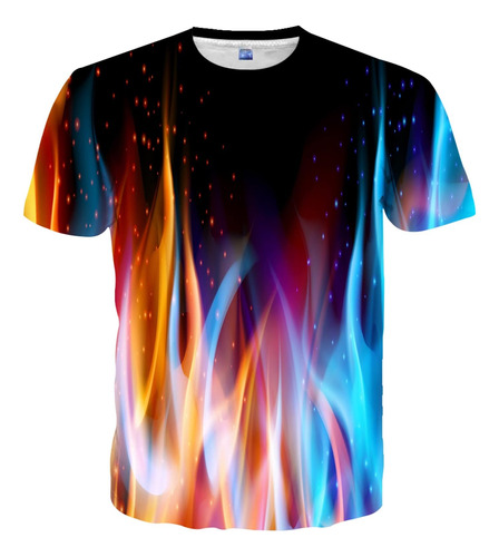 Neemanndy Fire Shirt Camiseta Unisex Con Estampado 3d De Lla