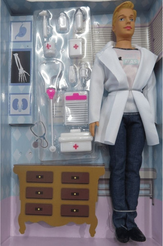 Poppi Muñeco Thiago Doctor Con Accesorios 6524-b311 E. Full