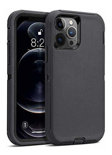Funda Para iPhone 12 Pro Max 6.7 Full Body Carbon/negro
