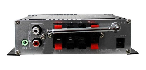 Imagen 5 de 10 de Amplificador 1500w Usb Sd Y Fm 4 Canales Control Remoto Blue
