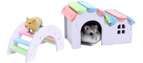 Casa De Hamsters Enanos Diy Gerbo De Madera Escondite Rato