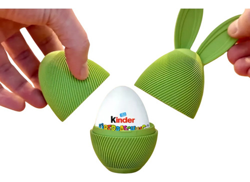 Huevo De Pascua Hueco 3 Unidades De Conejo / Liso A Elección