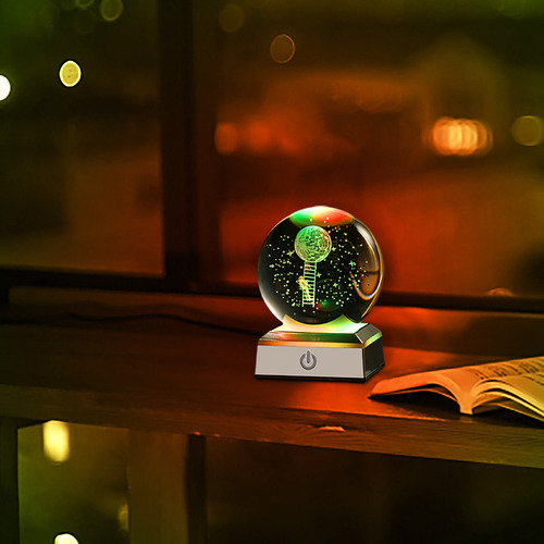 C Night Light, Bola De Cristal De Tamanho Grande, 7 Cores, C