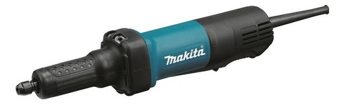 Amoladora recta Makita GD0600 color turquesa 400 W 240 V + accesorio