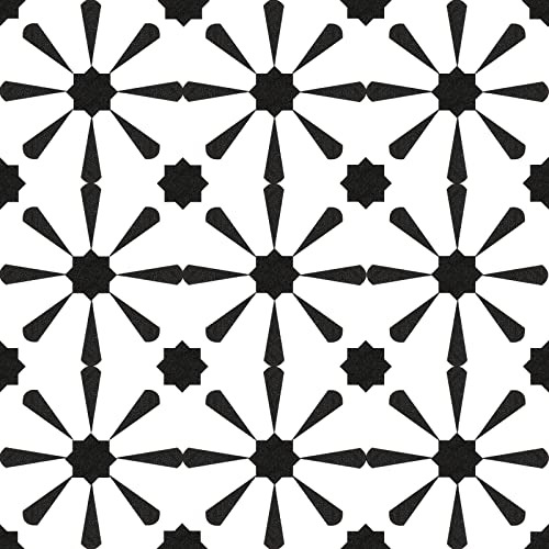 Papel Tapiz Geométrico De 17.7 X394  Blanco Y Negro, A...