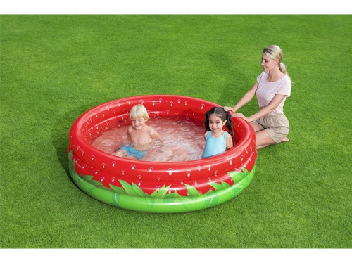 Imagen 6 de 9 de Pileta Inflable Bestway 51145 Frutilla 3 Aros 390 Lt
