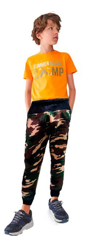 Buzo Jogger Niño Militar Afranelado 