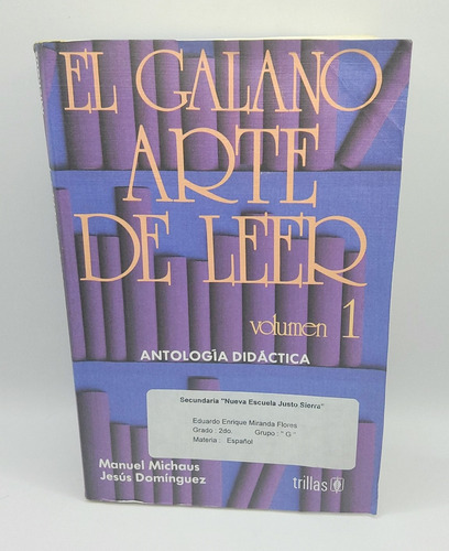 El Galano Arte De Leer Vol. 1 Antología Didáctica  