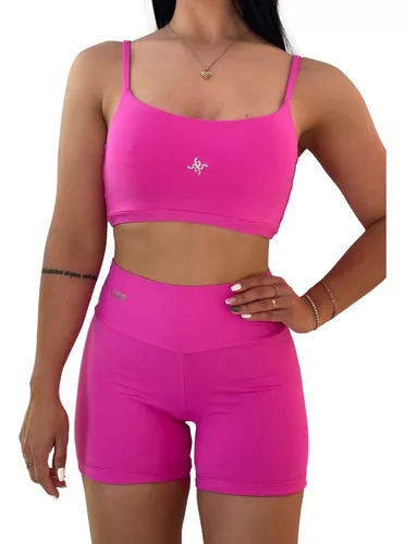 Legging Fitness Feminina Academia Poliamida Texturizada Rosa - Lot Fitness