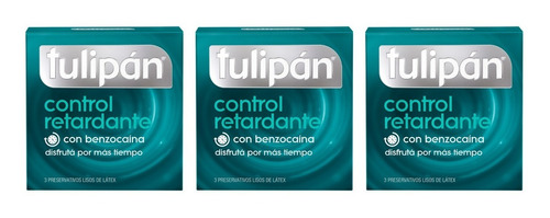 Tulipán Preservativos Látex Control Retardante 3 Cajas X3u