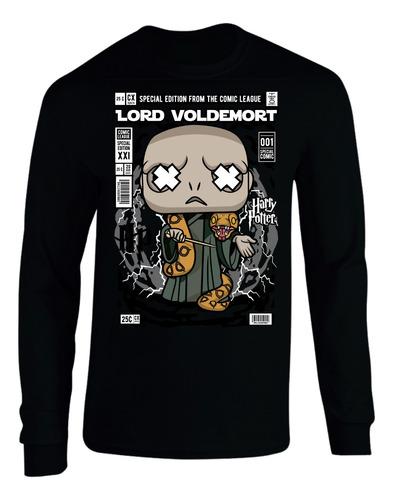 Camiseta Lord Voldemort Harry Pot Mang Larga Camibuso Sueter