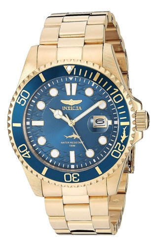 Reloj Invicta 30024 Men's Pro Diver Quartz Color de la correa Negro Color del bisel Acero inoxidable Color del fondo Azul