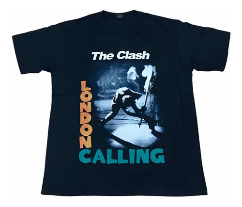 Camisa Camiseta The Clash London Calling 100% Algodão Silk