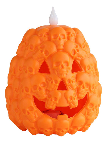 Set De Luces Nocturnas Decoradas Con Calaveras De Calabaza P