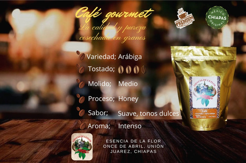 Café Molido De Especialidad Honey Esencia De La Flor Chiapas