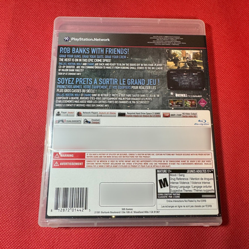 Payday 2 Play Station 3 Ps3 Original A (Usado)