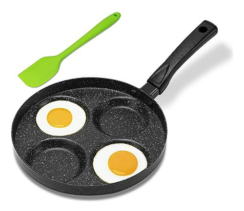 Sartén Para Huevos De Aluminio De 4 Tazas, Antiadherente