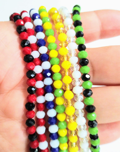 Ildes Pulsera Elegua, Orula Cristal Santería Paquete 7 Pieza
